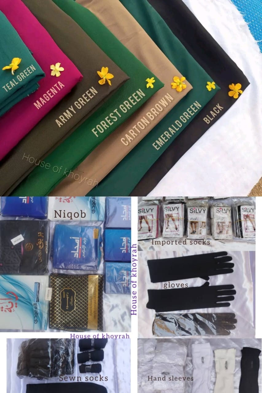 3 trouser material bundle with socks and gloves